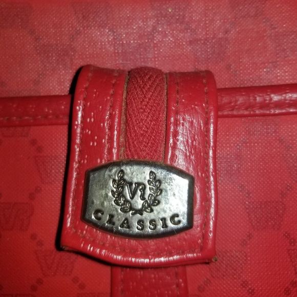 80's VR Classic Vintage Red Shoulder Bag - Picture 4 of 5